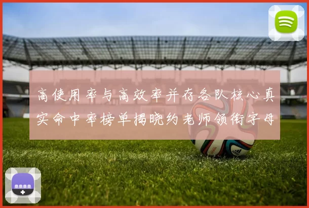 高使用率与高效率并存各队核心真实命中率榜单揭晓约老师领衔字母紧随其后